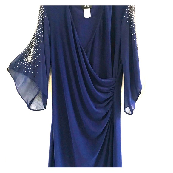 MSK Dresses & Skirts - MSK Embellished Slit Sleeve Dress
